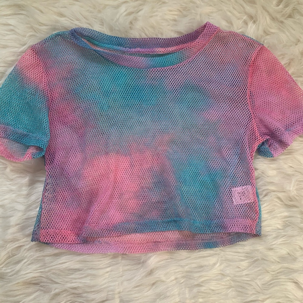 Mesh crop tee